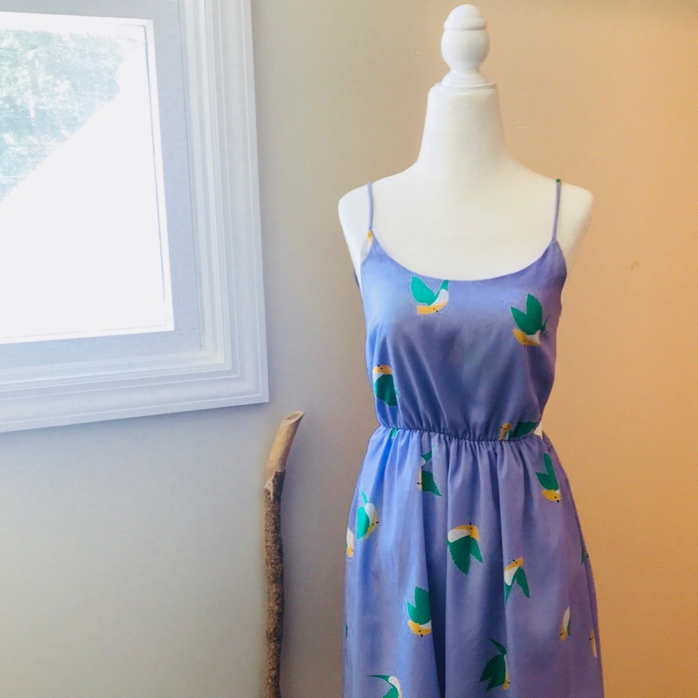 Bird design summer dress 👗